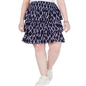 MICHAEL Michael Kors Plus Size 3 Tiered Smocked Skirt Size 2X